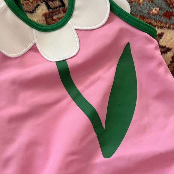 Hanna Andersson baby flower floral swimsuit one piece pink 60 3-6m like new - Picture 3 of 7